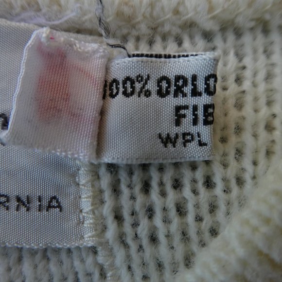 Vintage 50s Sweater Cardigan Navy White Fair Isle Antique Silver Floral Buttons - Picture 8 of 9